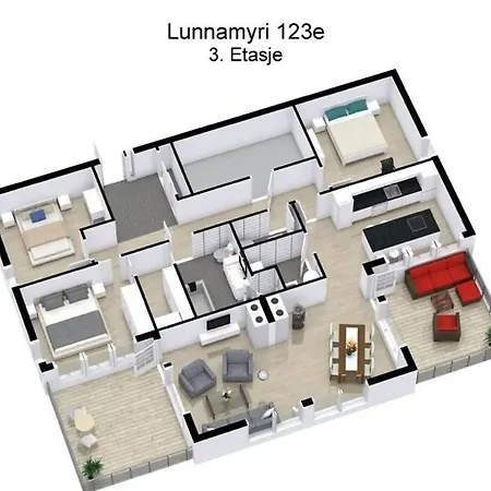 4 Roms Ved Fosshaugane Campus Διαμέρισμα Σόγκνταλ